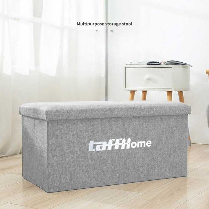 Gambar Stool Sofa Kursi Duduk Storage Box Kotak Tempat Penyimpanan 76x38x38cm - Gray 76x38x38cm dari Jitu Warehouse undefined Tokopedia