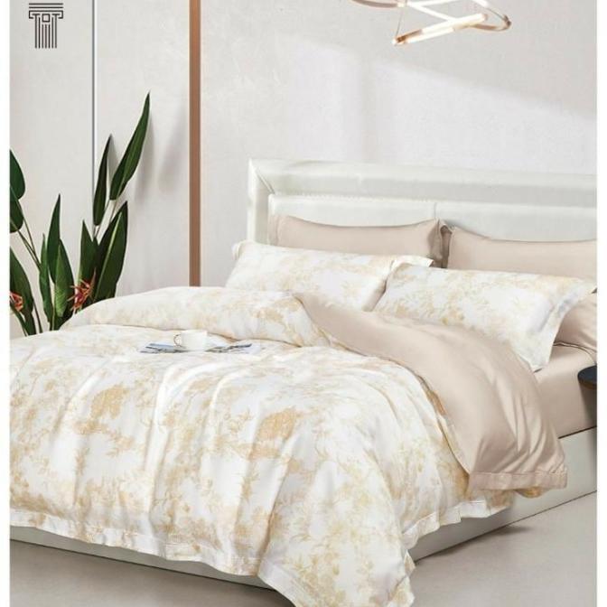 Gambar Bedcover Set Sprei Tencel Organik 60S Uk •180 •200 | Tc342 - 160x200, Tinggi 40Cm dari faiqahherning undefined 2 Tokopedia