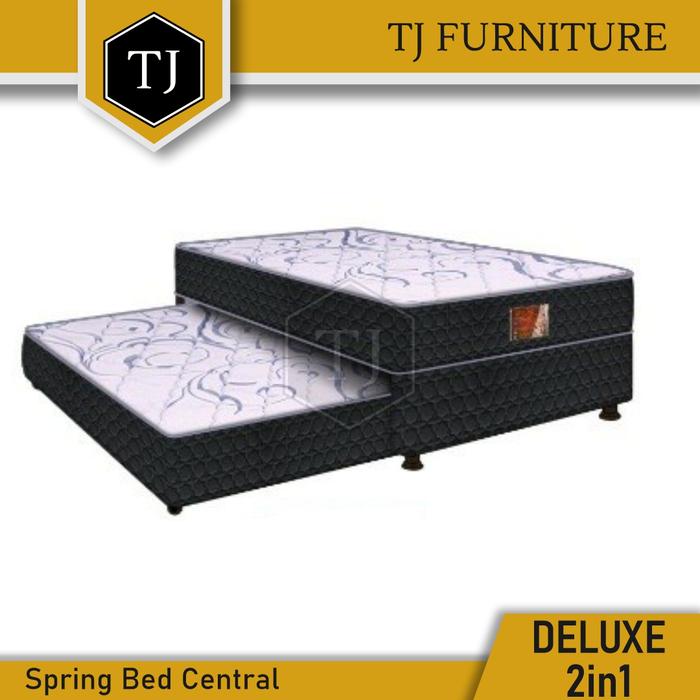 Gambar Central Springbed Deluxe 2in1 / Kasur Springbed 2 in 1 Sorong Full Set - Knitting, 100 x 200 cm dari TJ Furniture undefined Tokopedia