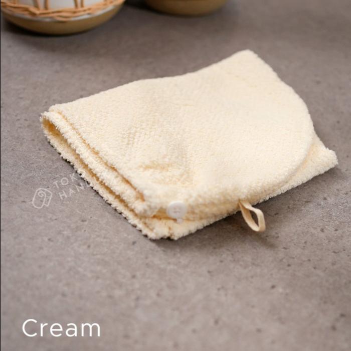 Gambar Handuk keramas (handuk rambut kepala / hair towel ) - Cream, No Bordir dari Toko Handuk Official Store undefined Tokopedia