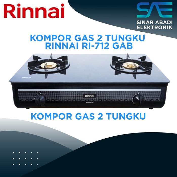 Jual KOMPOR RINNAI RI 712 GAB / RI-712GAB (2 TUNGKU) GARANSI RESMI - Putih  - Kota Bekasi - Sinar Abadi Elektronik Sae | Tokopedia