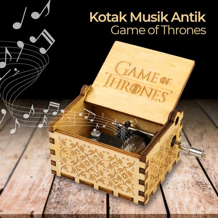 Gambar murah kotak musik mini kayu-wooden music box-souvenir keren - game of thrones dari KJ aksesoris elektronik undefined Tokopedia