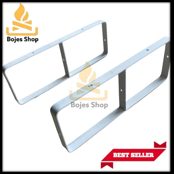 Gambar Besi bracket siku penyangga rak dinding pangkon ambalan 3susun - Putih, T50cmxL15cm dari Bojesshop_NEW undefined Tokopedia