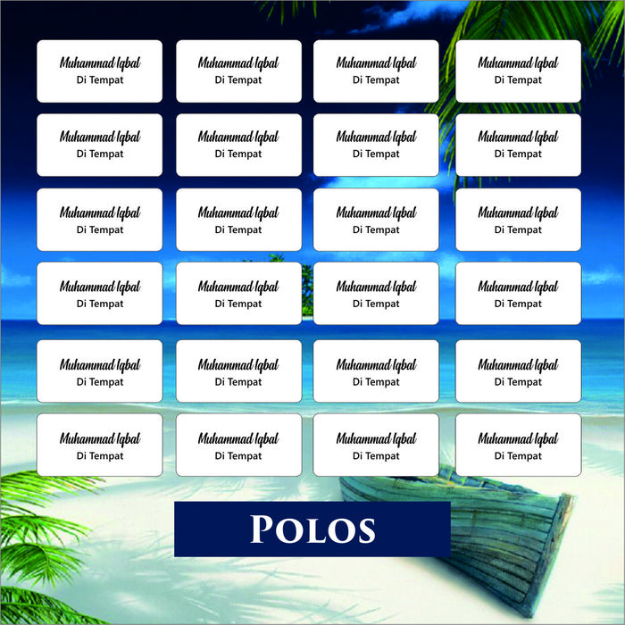 Gambar CETAK/PRINT LABEL NAMA UNDANGAN MOTIF/POLOS - Putih dari Idsef Print undefined Tokopedia