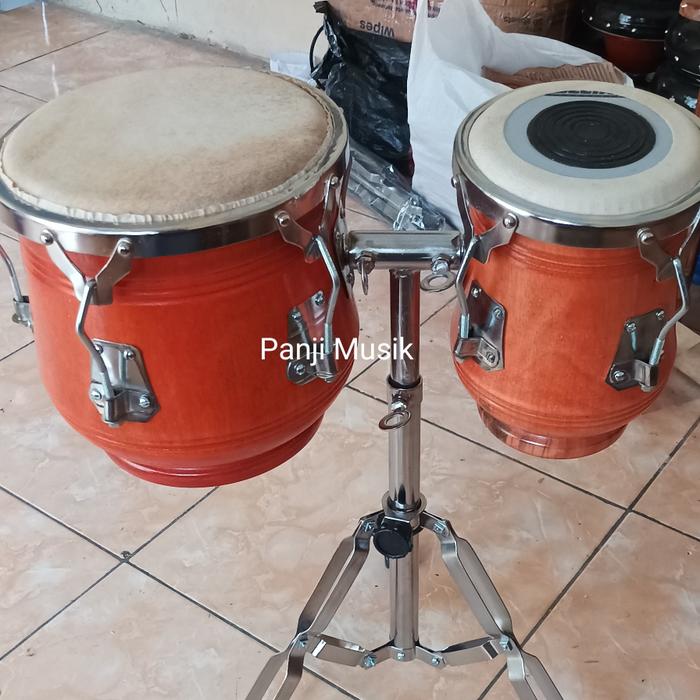 Gambar Kendang ketipung dangdut koplo ring v serbuk besi stand - Natural dari Panji Musik undefined Tokopedia