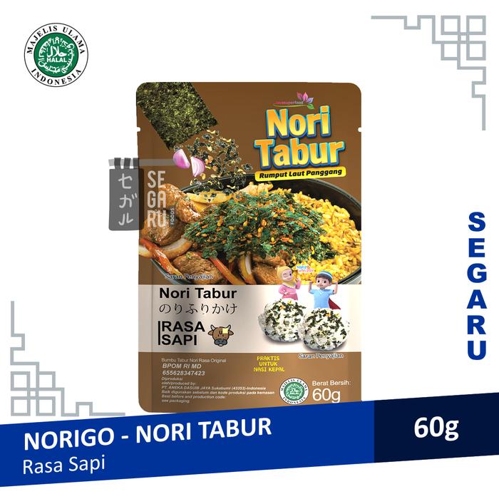 Gambar NORIGO Nori Tabur | Abon Nori | Rumput Laut Panggang 60g - Sapi dari Segaru Foods undefined Tokopedia
