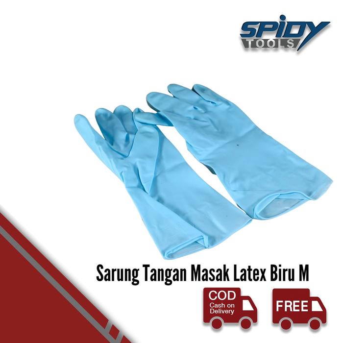 Gambar Spidy Sarung Tangan Masak Latex Perlindungan Kulit Sensitif Bekerja - Biru Ukuran M dari MST TOOLS undefined Tokopedia