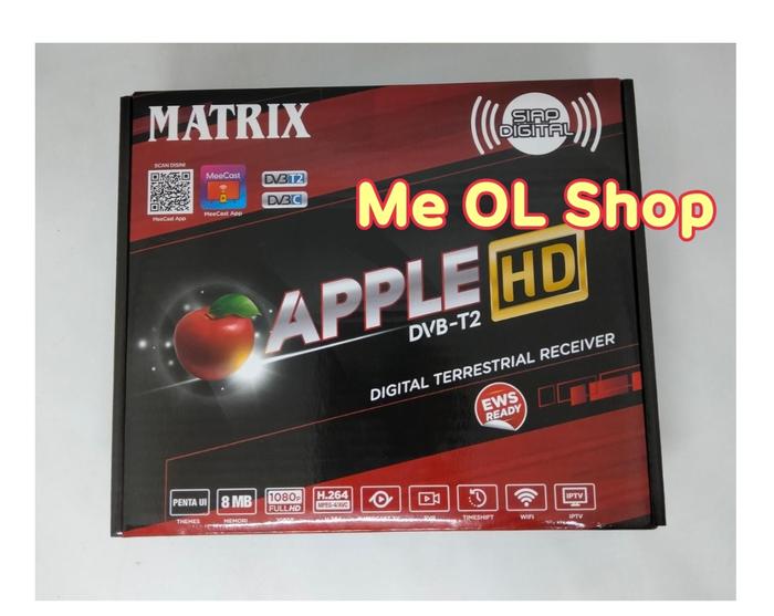 Gambar SET TOP BOX MATRIX APPLE DVB-T2 STB MATRIX DVB T2 - STB MERAH dari Me OL Shop undefined Tokopedia
