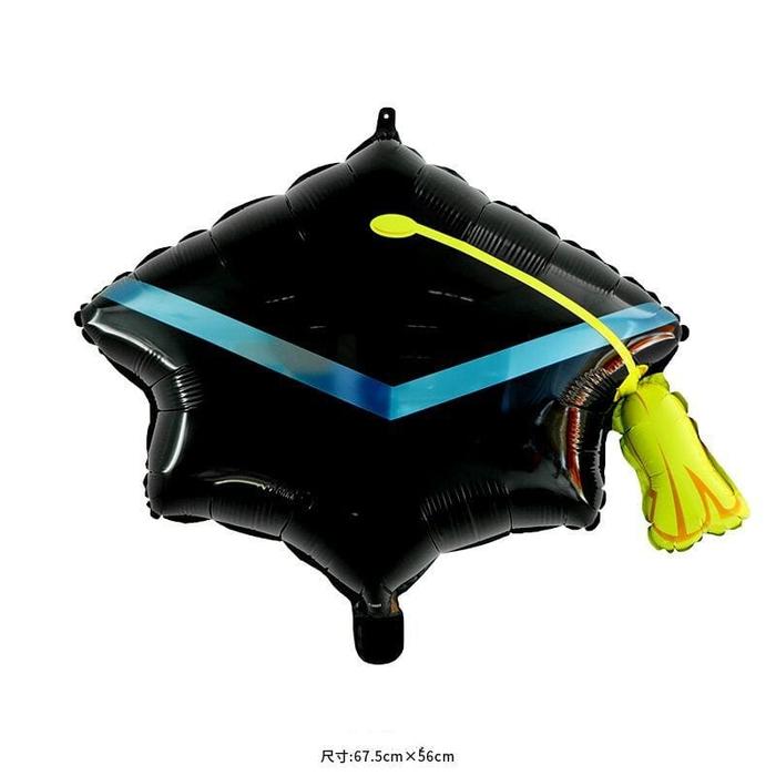 Gambar Balon Foil Graduation/ Grad / Wisuda Jumbo - Toga StripeBiru dari Pestaphoria undefined Tokopedia