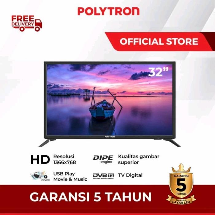 Gambar LED TV POLYTRON DIGITAL 32 INCH PLD 32V1853/ 32V1853 dari TokoNiagaBaru_NEW undefined Tokopedia
