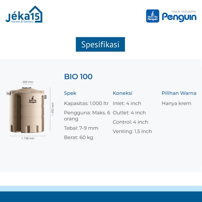 Gambar SEPTIC TANK PENGUIN BIOROTECH / TANGKI PENGUIN 1000L 1500L - 1000L, Hitam dari JEKA15 Kitchen & Sanitary undefined Tokopedia