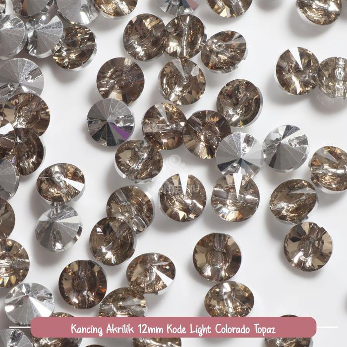 Gambar Kancing Kristal Kancing Permata Crystal Bahan Akrilik Kaca 12mm Kancin - Light Colorado dari Monteku undefined Tokopedia