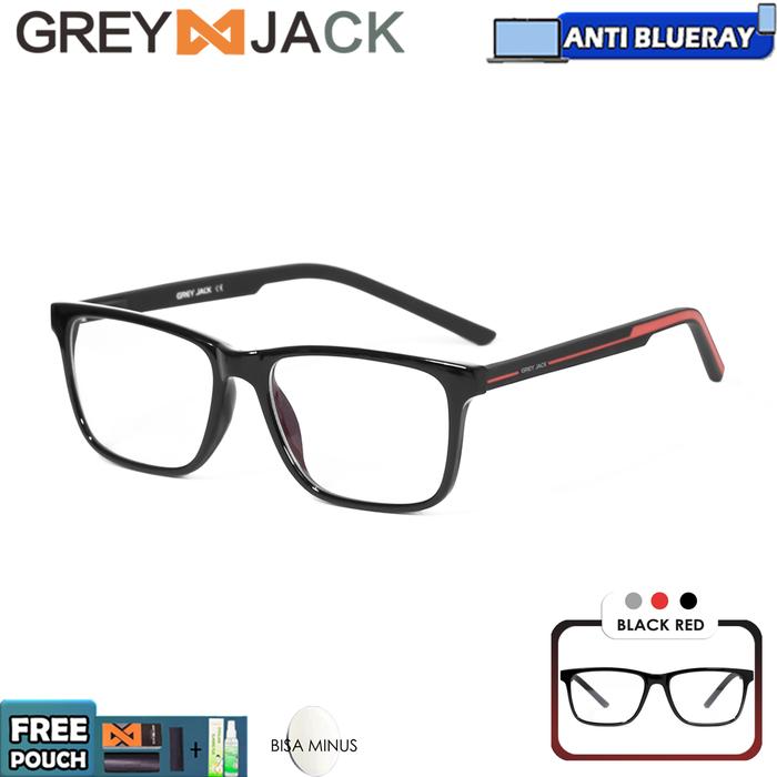 Gambar Grey Jack/Frame Kacamata game olahraga /TR90 Gel silika/pria 70021 - C2 black red, BLUERAY NORMAL dari Grey Jack Eyewear undefined Tokopedia