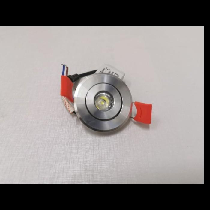 Gambar downlight led 1w 1 w 1 mata led panel 1watt lampu led lemari 1 watt - body silver, putih 5cm dari sinar indah led undefined Tokopedia