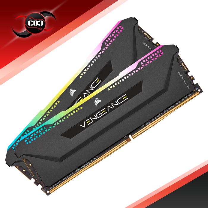Gambar Corsair DDR4 Vengeance RGB Pro SL PC25600 3200 Mhz 32GB (2X16GB) - Hitam dari COC Komputer undefined Tokopedia