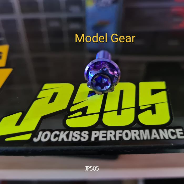 Gambar baut Titanium Gr5 Untuk Kaliper Nissin Belakang Standart Adv Pcx Vario - Model Gear dari Jockiss Performance 505 undefined Tokopedia