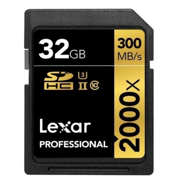 Gambar SD CARD Lexar Professional 2000x SDXC 32GB 64GB 128GB 256GB UHS-II - 32 gb dari Angelina Computer_NEW undefined Tokopedia