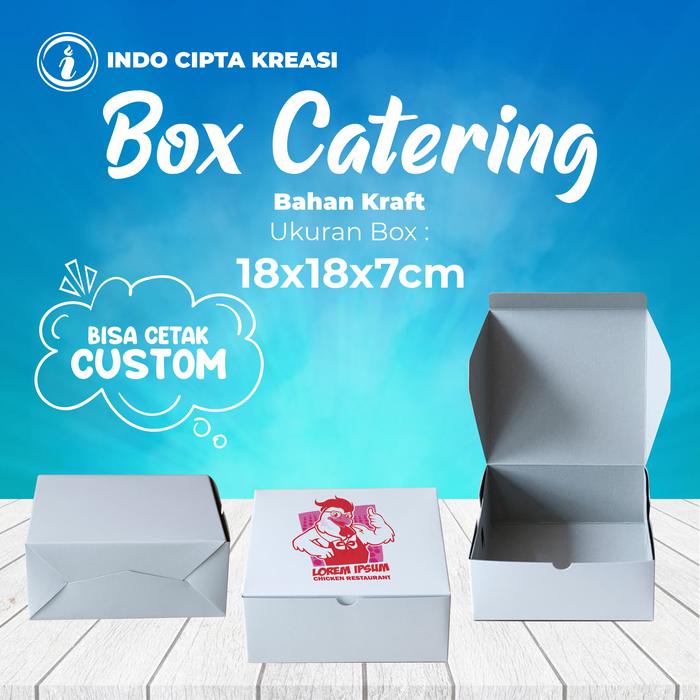 Gambar Dus Nasi Kotak Katering 18x18x7 cm Dus Makanan Karton Tebal Duplex 350gsm Cetak 1 Warna Hemat Ongkir dari indo cipta kreasi 2 undefined Tokopedia