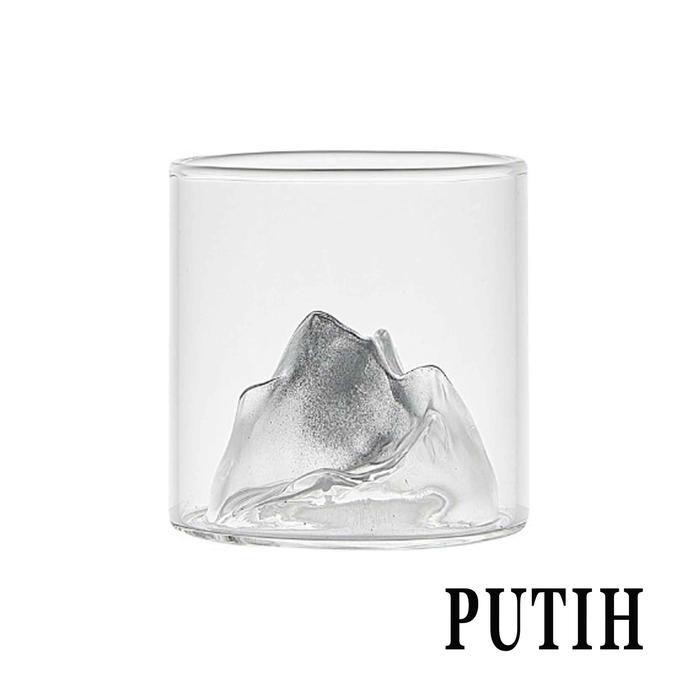 Gambar Gelas Kaca Aesthetic / Gelas Motif Gunung / Gelas Minum Unik Mountain - Putih dari mmmartgrosir undefined Tokopedia