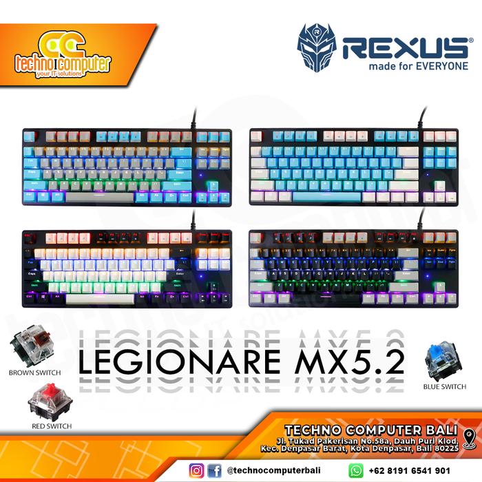 Gambar KEYBOARD GAMING Rexus Legionare MX5.2 / MX 5.2 / MX52 TKL Mechanical dari Techno Computer Bali undefined Tokopedia