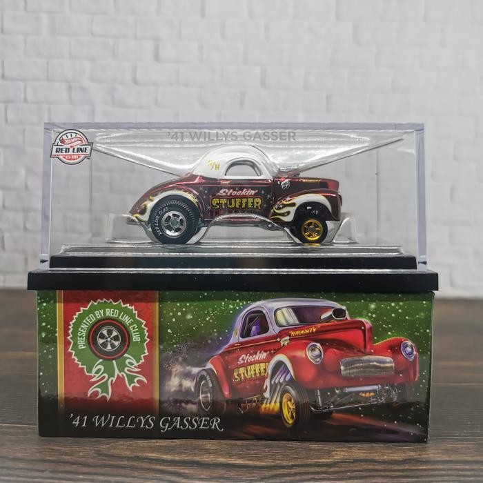 Hot Wheels RLC 41 Willys gasser 2022 Holiday Car Spectraflame red line di  Azahotwheelshop Tokopedia