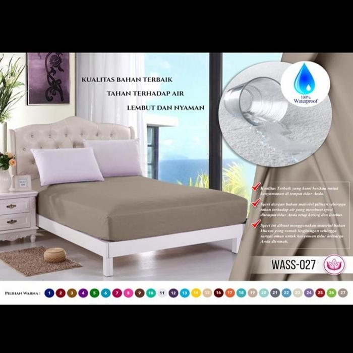 Gambar Sprei Waterproof 200x200 Anti Air Tersedia Tinggi 20 CM, 30 CM, 40 CM - Khaki, 200x200x40 CM dari Berrbi Shop_NEW undefined Tokopedia