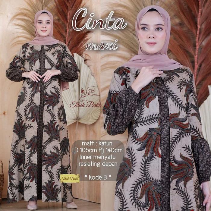Gambar Baju Gamis Wanita Terbaru Baju Gamis Batik Remaja Kondangan Kekinian - MOTIF D, STANDAR dari YAMA COLECTION undefined Tokopedia