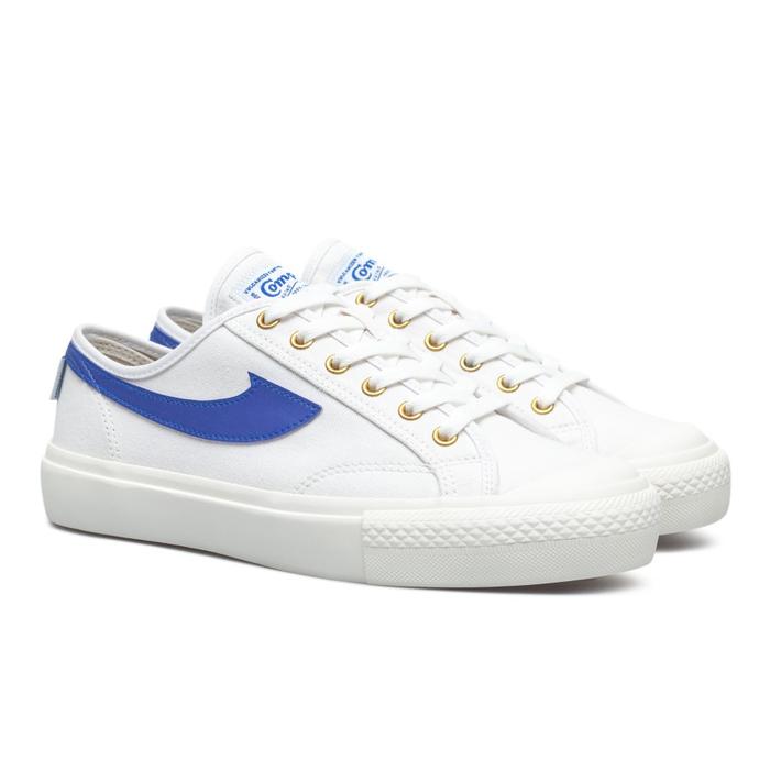 Gambar Sepatu Compass Gazelle Low & Hi High White Blue - LOW WHITE BLUE, 37 (24,5CM) dari Jual Terjangkau undefined Tokopedia