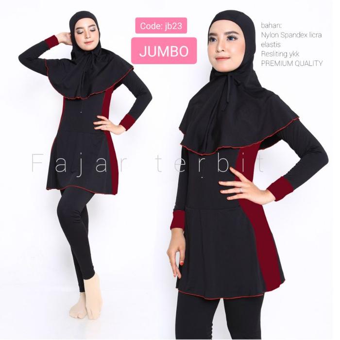 Gambar baju renang jumbo- big size-baju renang wanita muslim dewasa-muslimah - JB17, 7L dari brightlylit undefined 3 Tokopedia