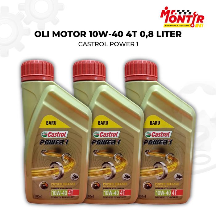 Gambar Oli Motor Racing Castrol Power 1 10W-40 0,8 L & 1,0 L Original Castrol - 0,8 l dari Mr.Montir Kebumen undefined Tokopedia