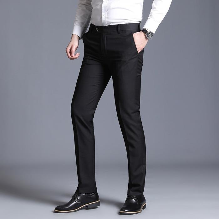 Gambar Celana Formal Pria Slimfit Bahan Kain Woll - Hitam, 27 dari KSW_Store undefined Tokopedia