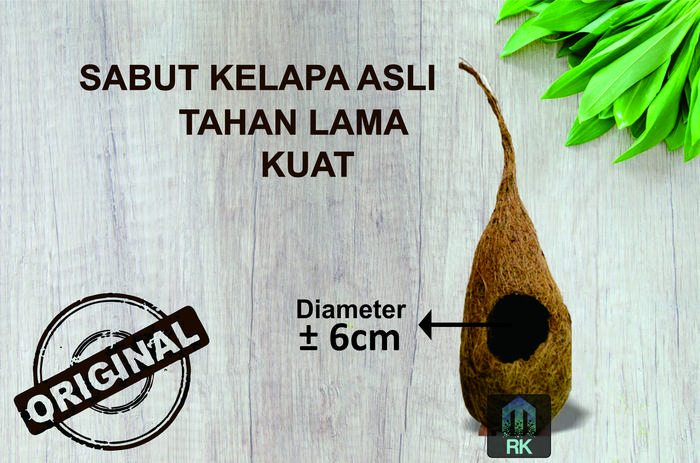 Gambar Sarang Burung Sabut/ Sarang Lovebird/ Rumah Burung Parkit - Kecil dari Odeal Kebumen undefined Tokopedia