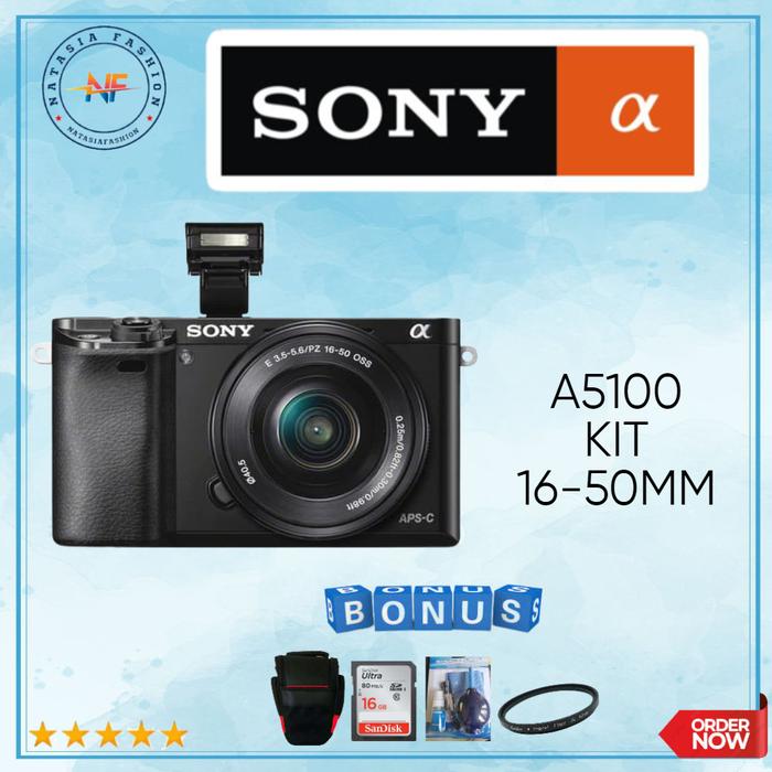 Mirrorless Sony A5100 kit 16-50mm Camera Sony A5100 di  Natasiafashionstore Tokopedia