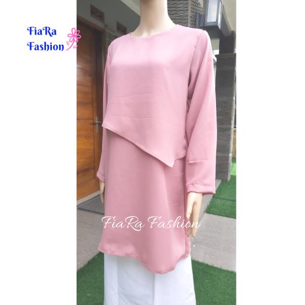 Gambar Tunik Jumbo Baju Wanita Size S - 5XL HB02 - Dusty Pink, S dari FiaRa Shop undefined Tokopedia