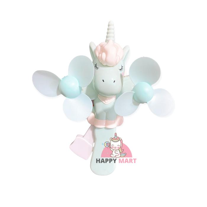 Gambar Kipas pegas unicorn - Biru dari Happy.mart05 undefined Tokopedia