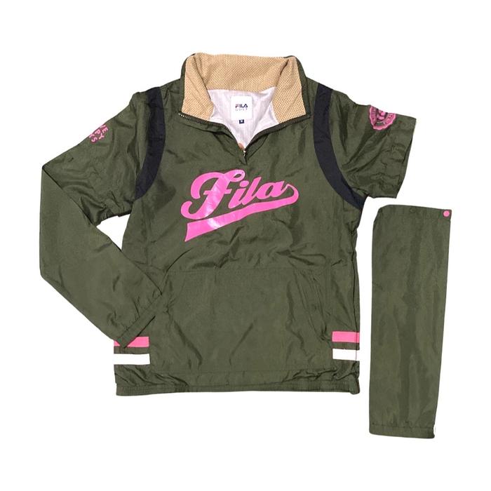 Gambar THRIFT FILA GREEN ARMY JACKET JAKET PARASUT FILA HIJAU TENTARA dari bagusemua undefined Tokopedia
