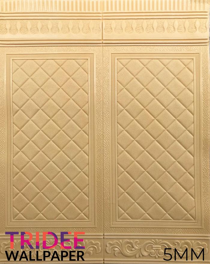 Gambar Wallpaper Foam Pigura Stiker | TRIDEE PIGURA FOAM 90 x 70 CM - Diamond Emas dari Tridee Wallpaper undefined Tokopedia