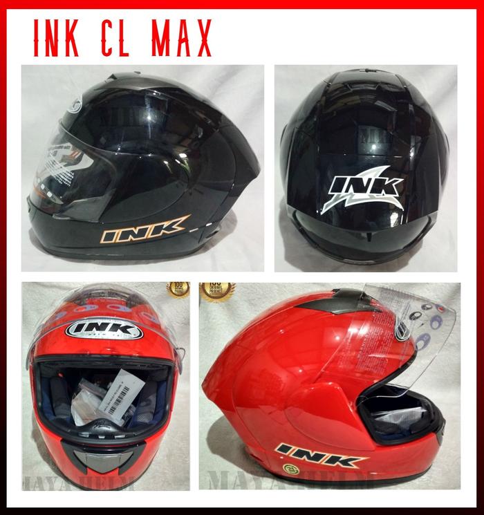 Gambar Helm INK CL Max Polos Solid Gloss Full Face Original - Merah, M dari mayahelm undefined Tokopedia