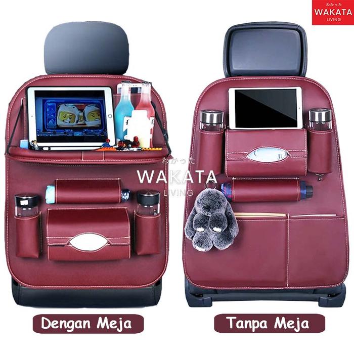 Gambar Car Seat Organizer Tas Jok Belakang Mobil Kulit Leather Premium Multifungsi Carzo Smart Seat Dengan Meja - Merah Marun, Tanpa Meja dari Wakata Living undefined Tokopedia