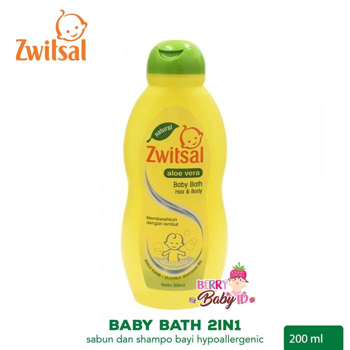 Gambar Zwitsal Natural Baby Bath 2in1 Hair & Body Sabun Shampo Bayi 200 ml - 200 ml dari Berry Baby Kota Bandung Tokopedia