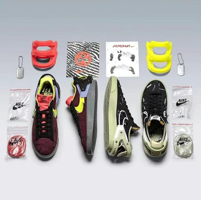 Sneakers Nike Night Blazer Nike Blazer Low X Acronym Black Night