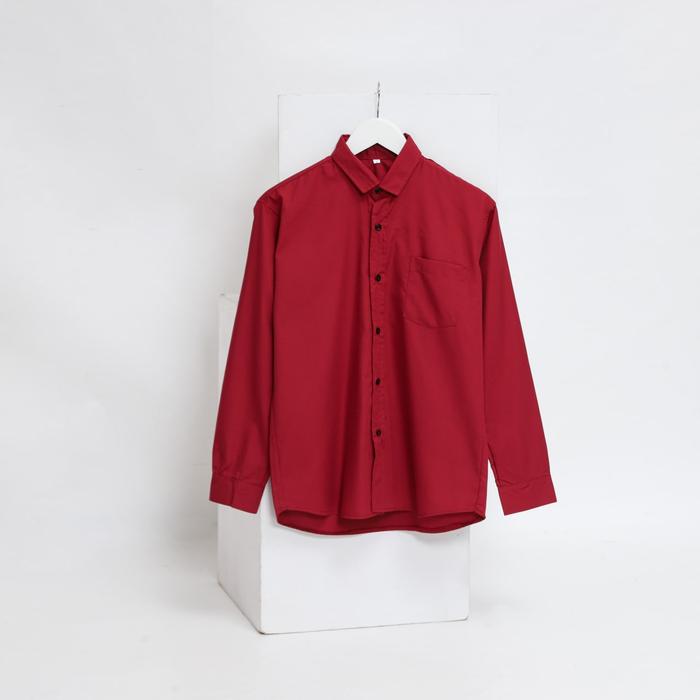 Gambar Kemeja Pria Lengan Panjang Polos Slim Fit Oxford Premium M -XXL - Marun, M dari JN Industriesss undefined Tokopedia