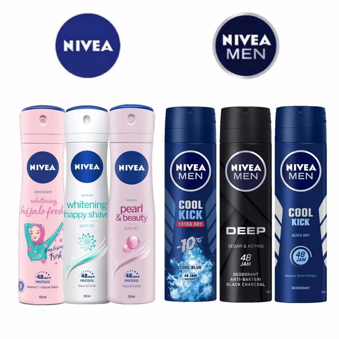 Jual NIVEA Deodorant Spray Female Woman & Male Men 150ml - Female Hijab - Jakarta Utara - Stations Beauty | Tokopedia