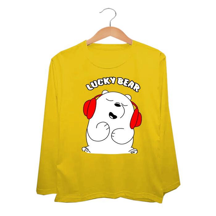 Gambar Baju Tangan Panjang Jumbo Lucky Bear Kaos Big Size Wanita - Kuning, M dari Bandar Kaos9 undefined Tokopedia