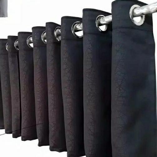 Gambar GORDEN KOLONG DAPUR/PUNUTUP BAWAH KOMPOR BAHAN IMPORT BLACKOUT - Hitam, L.280X60cm dari Istana Gorden Store undefined Tokopedia