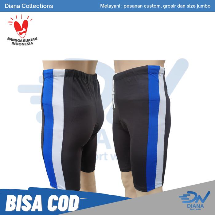 Gambar celana renang pria dewasa jumbo | celana renang pria pendek - List biru putih, XXL dari Toko Olahraga Tangerang undefined Tokopedia