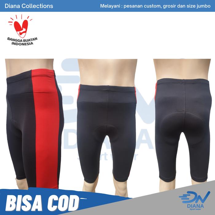 Gambar Celana sepeda padding busa big size - Merah, S dari DN Sportswear Official undefined Tokopedia