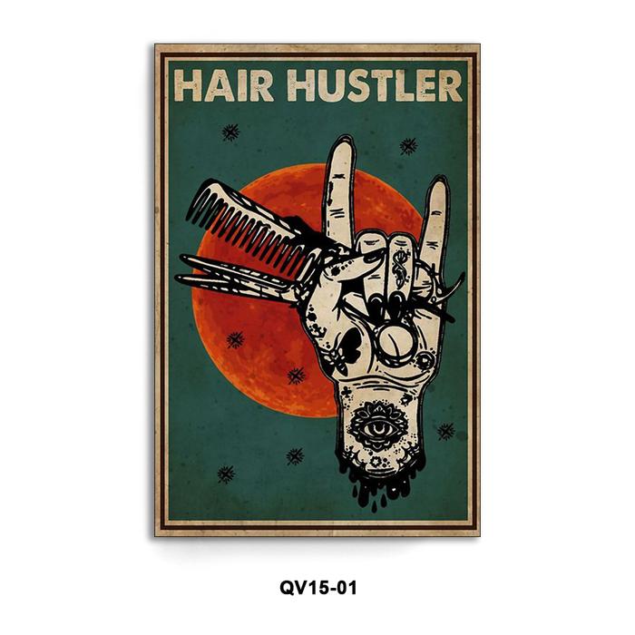 Gambar Hiasan dinding walldecor Babershop cukur rambut pajangan kayu vintage - QV15-03 dari Kenquotes Walldecor undefined 4 Tokopedia