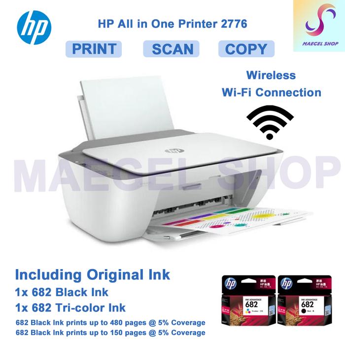 Gambar Printer All in One HP 2776 Print Scan Copy Wireless WiFi Free Tinta - Putih Abu 2776 dari Maegel Shop undefined Tokopedia