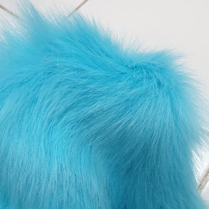 Gambar Kain Bulu Panjang Premium 6cm (100cm X 150cm) Super Soft & Tebal - Untuk Kerajinan, Fashion, Dekor & Konten Kreatif - Biru dari A B Toko undefined Tokopedia